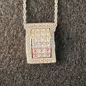 Victoria Wieck Absolute Necklace Pendant Invisible Pagoda Style with Chain Silve